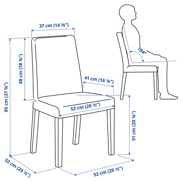 Illustration with measurements for the product: BERGMUND.
