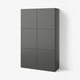 BESTÅ Storage combination with doors, dark grey/Lappviken dark grey, 120x42x193 cm
