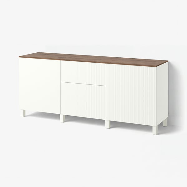 BESTÅ Storage combination with drawers, white/Förvaltare white, 180x42x75 cm