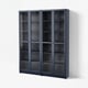 BILLY Bookcase, dark blue, 160x30x202 cm