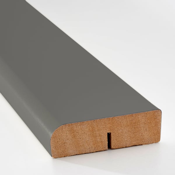 Grey smooth moulding, slanted edge