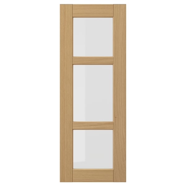 Fors-backa door: natural oak wood, glass panels, rectangular shape, traditional design.