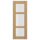 Fors-backa door: natural oak wood, glass panels, rectangular shape, traditional design.