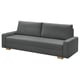 Grey GRÄLVIKEN sofa-bed with wooden legs, rectangular shape, and simple design.