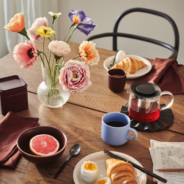 GULDSPETT Artificial flower, paper/Peony white/light pink, 50 cm