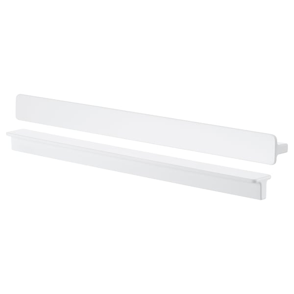 Two sleek HACKÅS white handles, smooth aluminium with modern design.