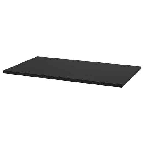 An idaasen black rectangular table top with smooth surface and simple design.