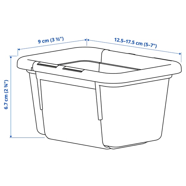 Illustration with measurements for the product: KACKLA.