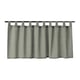 A LENDA grey curtain in tab top design, made from recycled cotton.