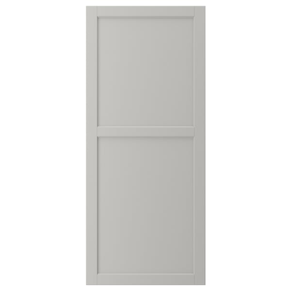 Grey solid wood door, bevelled edges, classic design
