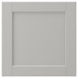 LERHYTTAN grey kitchen drawer front, classic design with bevelled edges and veneer panel.