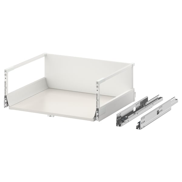 MAXIMERA white drawer with runners; durable, soft-close; 25-year guarantee; organised storage.