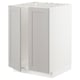Light grey METOD kitchen cabinet with bevelled doors, grey finish, rectangular shape, traditional design.