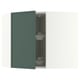 METOD Corner wall cabinet with carousel, white/Aspudden dark grey-green, 68x60 cm