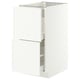 METOD / MAXIMERA Base cb 2 fronts/2 high drawers, white/Aspudden matt white, 40x60 cm