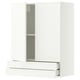 METOD / MAXIMERA Wall cabinet w 2 doors/2 drawers, white/Aspudden matt white, 80x100 cm