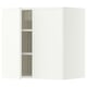 METOD Wall cabinet with shelves/2 doors, white/Aspudden matt white, 60x60 cm