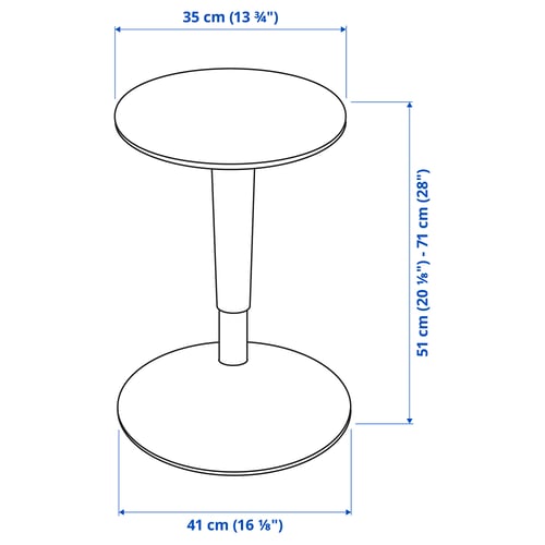 Illustration with measurements for the product: NILSERIK.