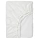 White RÖNNVECKMAL bed sheet set, crisp cotton percale, rectangular, elastic corners.
