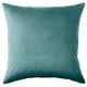 SANELA teal cushion, velvet, square.