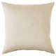 SANELA square pillow, beige, soft cotton velvet, plain design.
