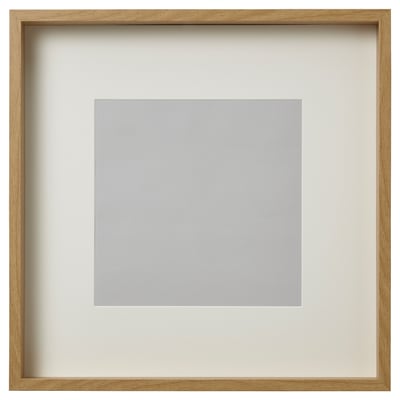 SANNAHED wooden photo frame, light brown, square shape, with front plastic protection.