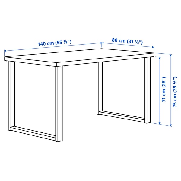 SKÅLSTA Table and 4 chairs, walnut effect U-shaped black-grey/plastic red profiled metal/black-grey, 140x80 cm