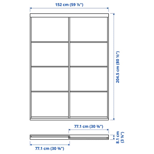 Illustration with measurements for the product: SKYTTA.