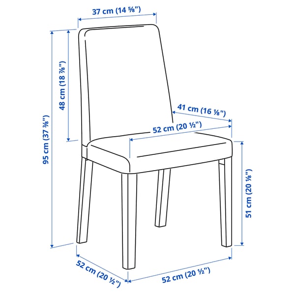 Illustration with measurements for the product: STRANDTORP.