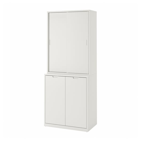 TONSTAD off-white cabinet, sleek design, soft-close doors, adjustable shelves.