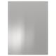 Stainless steel kitchen panel. Sleek, grey, vertical rectangle with polished finish.