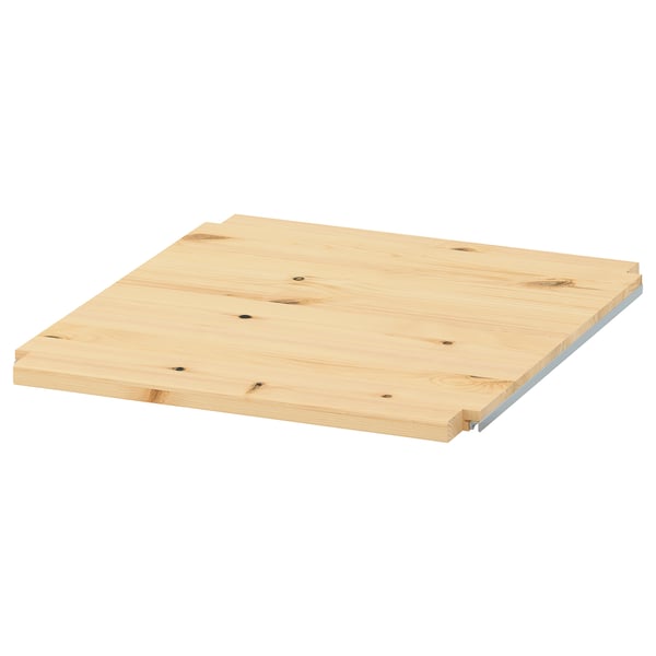 Полка ИВАР деревянная, светло-коричневая, прямоугольная, простая.