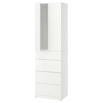 LASTARE Гардероб, комбинация, белый, 60x42x201 см