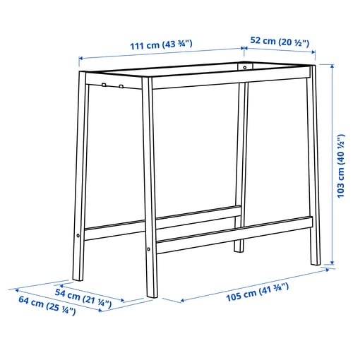 Иллюстрация с размерами для товара: MITTZON.