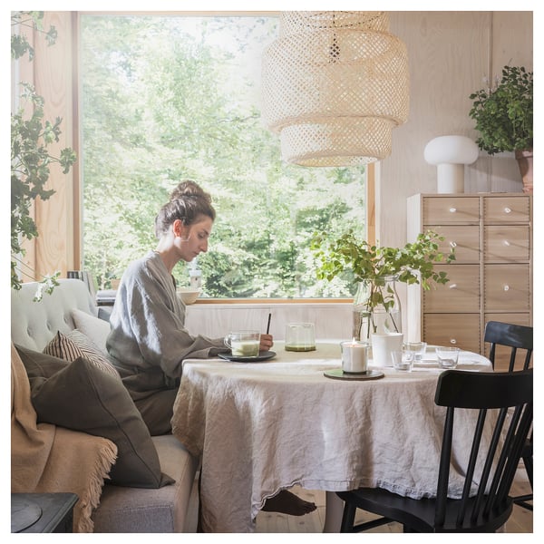 ADLAD شمع صغير معطّر, الغابة الاسكندنافية/أبيض, 3.5 س