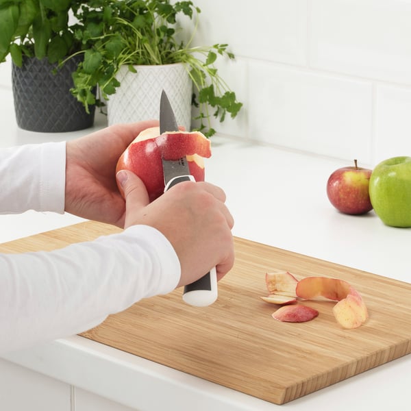 ÄNDLIG طقم سكاكين 3 قطع., رمادي فاتح/أبيض