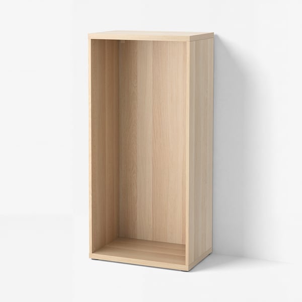 BESTÅ هيكل, مظهر السنديان مصبوغ أبيض, 60x40x128 سم