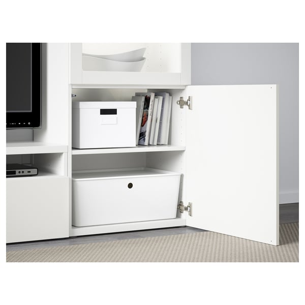 BESTÅ / LACK مجموعة تخزين تلفزيون, أبيض, 240x42x129 سم