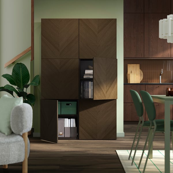 BESTÅ تشكيلة تخزين مع أبواب