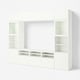 BESTÅ تشكيلة تخزين تلفزيون/أبواب زجاجية, أبيض/Förvaltare أبيض, ‎300x42x231 سم‏