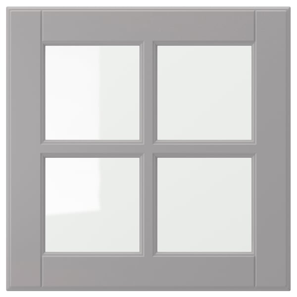 BODBYN باب زجاج, رمادي, 40x40 سم