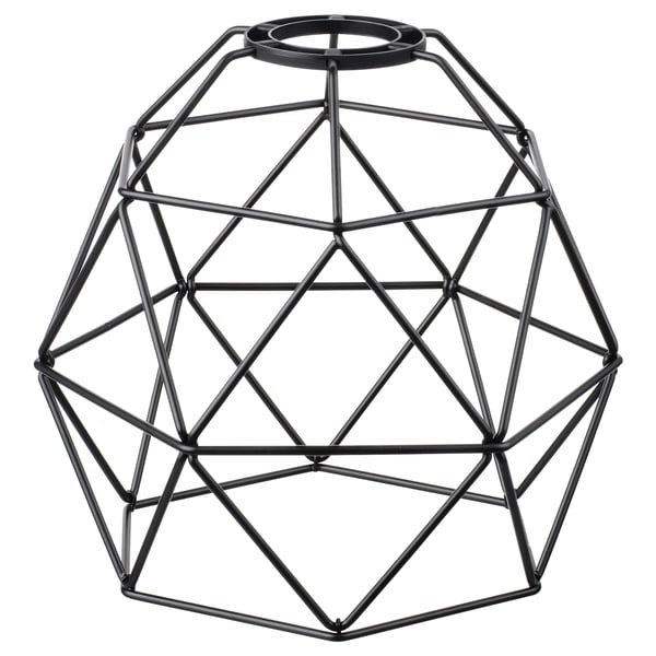 BRUNSTA غطاء مصباح سقفي, أسود, 20 سم