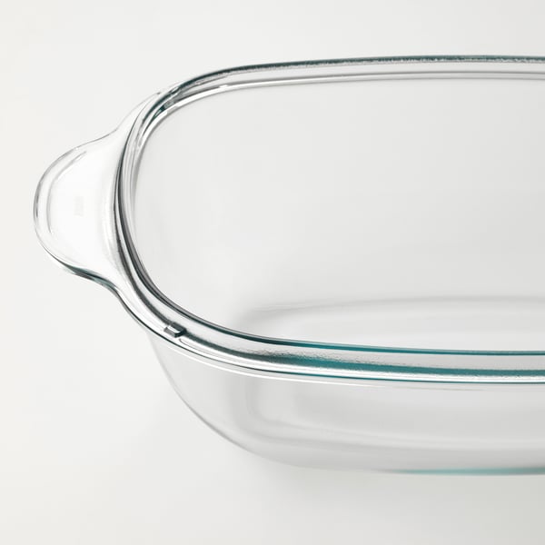 BUREN صحن فرن/تقديم بغطاء, زجاج شفاف, 42x26 سم