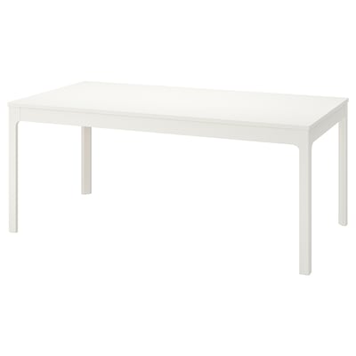 EKEDALEN طاولة قابلة للتمديد, أبيض, ‎180/240x90 سم‏