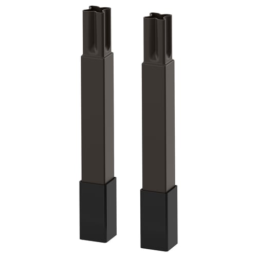 ENHET أرجل لهيكل, فحمي, 12.5 سم