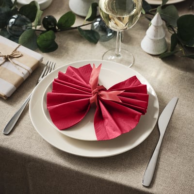 FANTASTISK مناديل ورقية, أحمر, ‎40x40 سم‏
