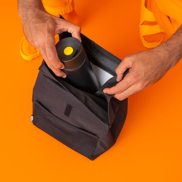 FRAMTUNG حقيبة غداء, أسود, 22x17x35 سم