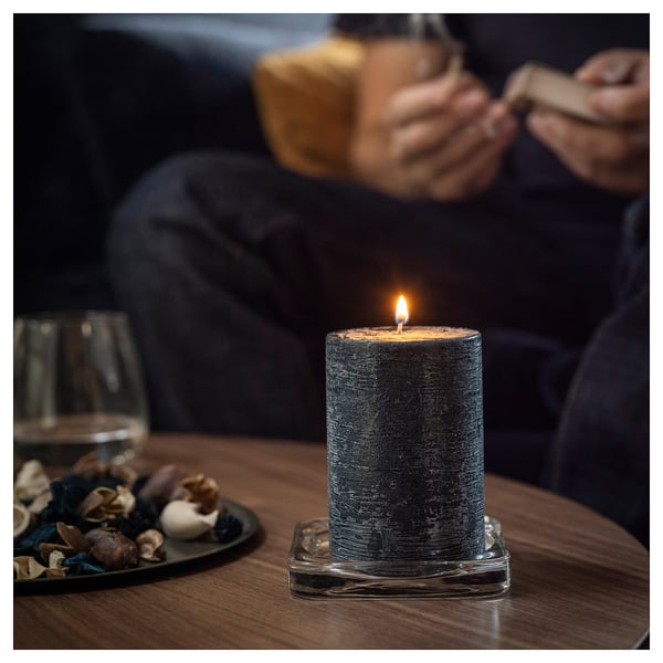 FRUKTSKOG قالب شمع معطر, نجيل الهند والغرنوقي/فيروزي-أسود, 30 س