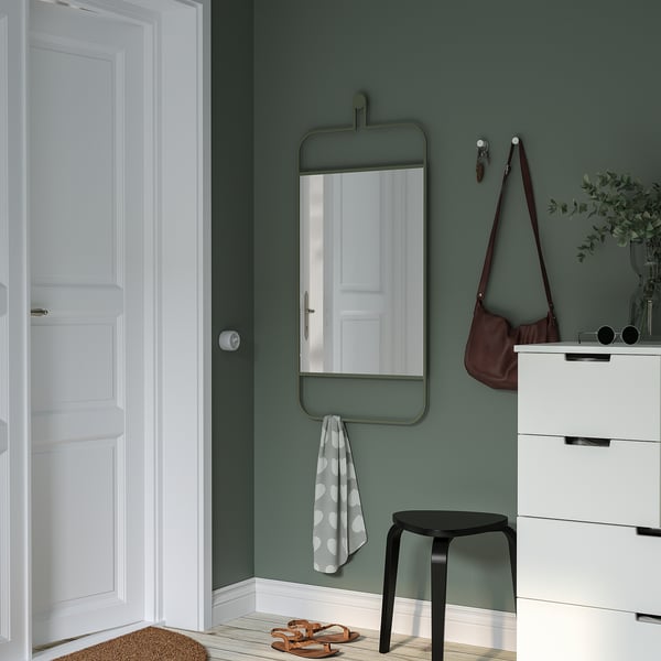 GRANVÅG مرآة, تعليق حائطي/أخضر, 50x110 سم