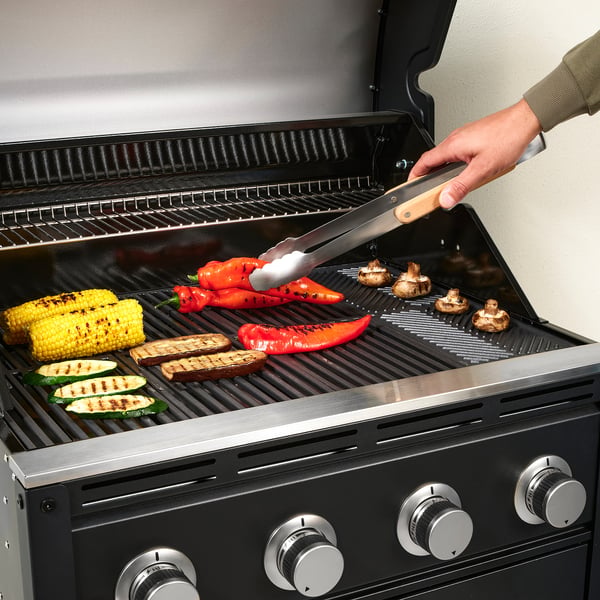 GRILLTIDER طقم أدوات شواء من 3 قطع, ستينلس ستيل/زان